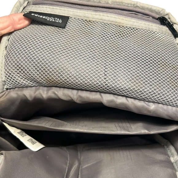 Swiss Digital Micro Business Backpack With Laptop Pocket Gray - Picture 12 of 14